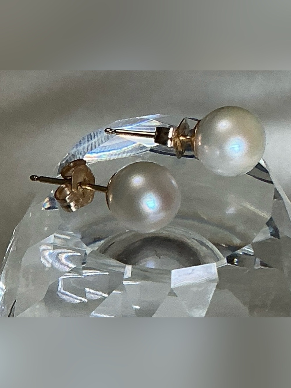 14K Post and Backs 7MM Pearl Stud Earrings